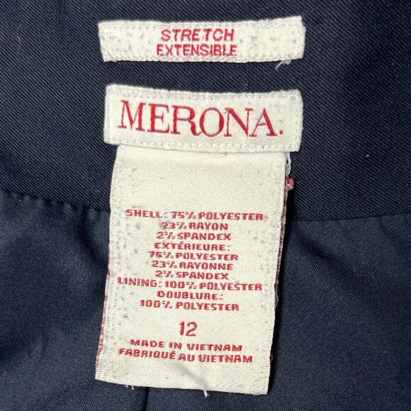 Merona stretch women’s navy blue skirt Size 12 - Picture 5 of 6
